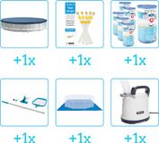 Intex Zwembad Accessoirepakket - 366x76 cm - Rond - Blauw