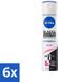 Nivea - 6 x Deodorant Spray - Black & White Invisible Clear - Anti-Transpirant - 150 ml