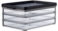 Mepal Omnia Vleeswarendoos - 1.5L - 3-laags - Zwart