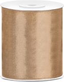 Merkloos Partydeco Sp. Z O. O. Satijnen Sierlint - Goud - 10 cm x 25 mtr