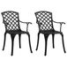 VidaXL Tuinstoelen 2 stuks Gietaluminium Zwart