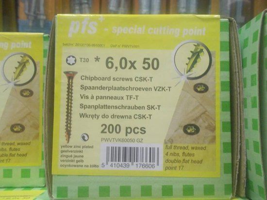 pgb-Europe PGB Spaanderplaatschroef VZK-T 6,0x050mm (200 stuks)
