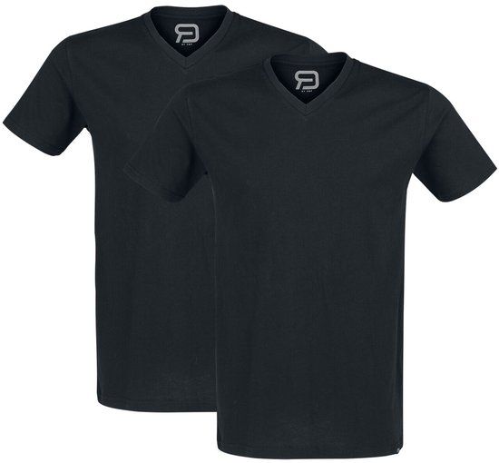 R.E.D. by EMP R.E.D. Rock-Engineered Design Dubbelpak zwarte basic T-shirts - Heren - 5XL