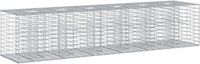 vidaXL Gabionen verhoogde border, 2 stuks, 260 x 60 x 55 cm, verzinkt staal