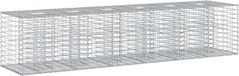 vidaXL Gabionen verhoogde border, 2 stuks, 260 x 60 x 55 cm, verzinkt staal