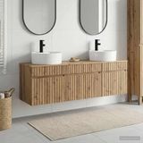 vidaXL Badkamerkastenset 3 st Artisanaal eiken 49 x 44,5 x 65 cm