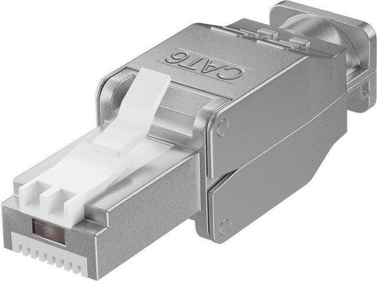 Goobay 38293 CAT6 U/FTP (STP) RJ45 male (8P8C) connector, Grijs, Wit