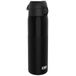 ION8 Waterfles, 500 ml/18 oz, Lekvrij, Makkelijk te Openen, Veilige Vergrendeling, Vaatwasserbestendig, BPA-vrij, Draaghendel, Past in Bekerhouders, Makkelijk Schoon, Half Gesneden Zwart
