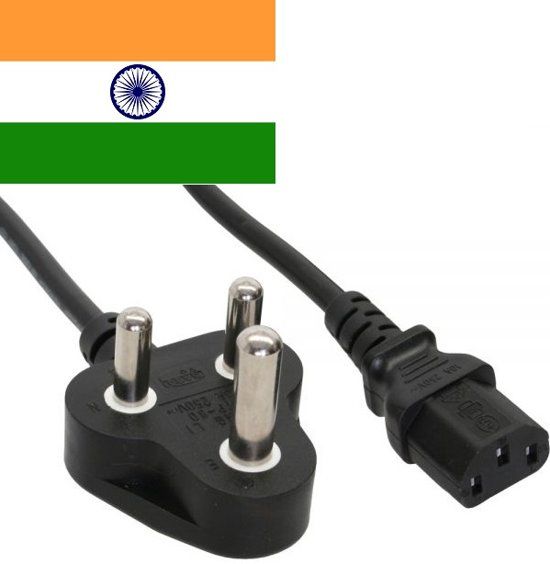 Inline Panda Inline Zuid-Afrika stroomkabel met C13 plug - zwart - 1,8 meter