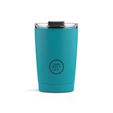 Cool Bottles Thermosfles van roestvrij staal, BPA-vrij, met luchtdicht deksel en vlekbestendig design, 330 ml, turquoise