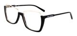 Karl Lagerfeld KL355 Lunettes pour femme en métal noir rectangulaires 55mm