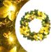 vidaXL Kerstkrans met LED-verlichting Groen 60 cm PVC