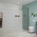 Fortifura Galeria inloopdouche - 60x200cm - ribbelglas - wandarm - PVD - geborsteld messing (goud)
