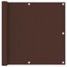 VidaXL Balkonscherm 90x600 cm Oxford stof bruin