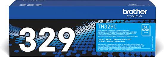Brother TN-329C Cyaan Toner Cartridge - 6000 Pagina's - Origineel