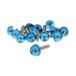 Schroevenset 12 stuks aluminium dop blauw - M5x20