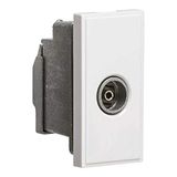 Knightsbridge NETTVSWH Screened TV Outlet, Wit, 25 mm x 50 mm