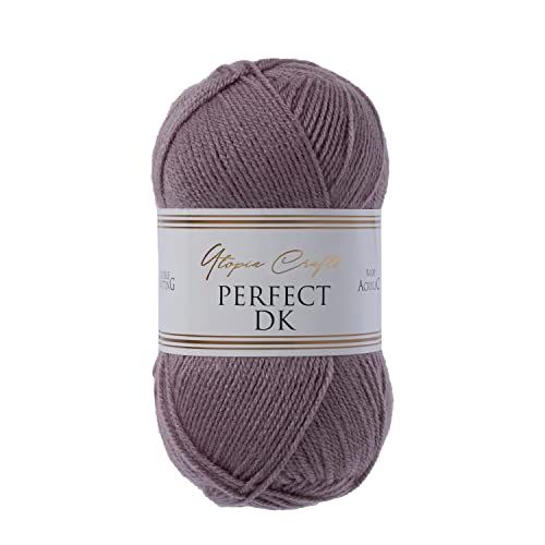 Utopia Crafts DK Dubbel Breigaren - 100g (Medium Lavendel) - 5060967564125