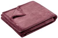 Stof Textiles Plaid/bankdeken Maribelle - aubergine - 130 x 160 cm - polyester fleece