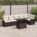 Maison Exclusive - Ensemble de canapé de jardin, 7 pièces, couleur marron, en polyrotin