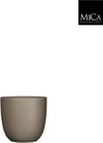 Mica Decorations Tusca pot rond taupe mat h13xd13,5 cm