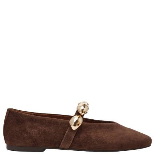 Steve Madden Poppin suède ballerina's - bruin