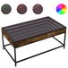 vidaXL Salontafel met Infinity-LED, 90x50x41 cm, gerookt eikenkleurig