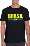 Bellatio Decorations Shoppartners Bv Zwart / geel Brazilie supporter t-shirt voor heren - Braziliaanse vlag shirts XXL