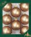 Krebs kerstballen - 8x st - cappuccino velvet bruin - 7 cm - glas