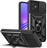 Techsuit Hoesje geschikt voor Samsung Galaxy A05 - Camshield Back Cover - Zwart