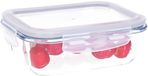 B-home Vershoudbakje/lunchbox - luchtdicht - met clips - glas - 17 x 13 cm - 630 ml