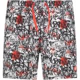 CMP Zwemshort met geometrisch patroon voor heren, maat L, zwart/rood/geel