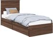 vidaXL Opbergbed met lade Bruin Eiken 75 x 190 cm Bewerkt hout