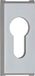 Nemef Rosace cylindrique - rectangulaire - 64x29,5mm - aluminium F-1 anodisé
