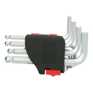 KS Tools kogelronde zeskant dopsleutelset, 10-delig, kort, 1,5-10mm