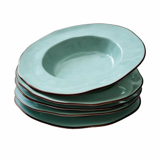LOBERON Soepbord set van 6 Biarré turquoise
