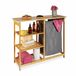 Relaxdays Wasmand rek - bamboe - 3 planken - uittrekbaar - 80 x 100 x 32 cm - badkamerrek - slaapkamer