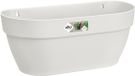 Elho Vibia Campana Wall Basket 35 - Wand Bloempot voor Buiten - 100% Gerecycled Plastic - Ø 35.0 x H 14.8 cm - Zijdewit