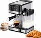 Zimilo machine expresso, 20 bar, avec système de lait, écran tactile, machine expresso avec porte-filtre, réservoir d'eau de 1,2 litre, réservoir de lait de 1 litre, convient pour capsules et café moulu