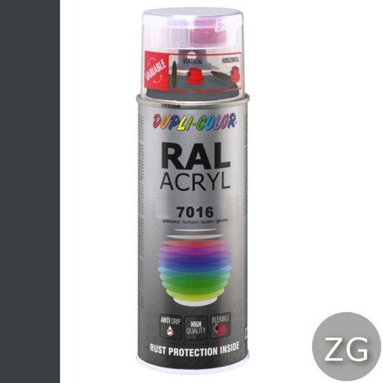 Motip Dupli-Color Spuitbus Acryl Zijdeglans - RAL 7016 Antracietgrijs
