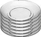 Secret de Gourmet Assiettes de dîner incassables - 6x - Plastique - Style martelé - Transparent - Dia 27 cm