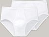 Schiesser Sportslips set van 2 met gulp dubbelrib wit - Original Classics Heren Onderbroek - weiss