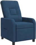 vidaXL Recliner Blauw Stof