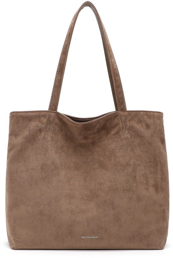 EMILY & NOAH Shopper E&N Eva Suede (65173) Dames Handtas Taupe