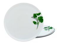 CreaTable, 23435, serie Basilikum, 4-delige serviesset, pizzaborden van porselein, vaatwasser- en magnetronbestendig, Made in Europe