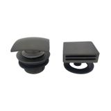 Boss Wessing Badafvoerplug Afbouwdeel Set tbv Badoverloopcombinatie Met Vulfunctie Vierkant Gunmetal