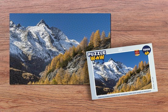 MuchoWow Puzzel Herfstkleurige dennen in het Nationaal park Hohe Tauern in Oostenrijk - Legpuzzel - Puzzel 1000 stukjes volwassenen - Sinterklaas cadeautjes - Sinterklaas voor grote kinderen