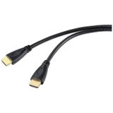 SpeaKa Professional SP-10133276 Câble HDMI Câble de connexion HDMI Fiche HDMI-A, Fiche HDMI-A 0,50 m Noir 4K UHD, Canal de retour audio (ARC)