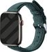 Strap-it Alcantara bandje geschikt voor Apple Watch bandje -Series 1/2/3/4/5/6/7/8/9/10/11/SE/SE2/SE3/Ultra (2) in de afmetingen 44mm / 45mm / 46mm / 49mm - bandje gemaakt van kunstleer - Smartwatchbandje met gespsluiting (donkergroen)