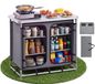 VEVOR Cuisine de camping pliable, Armoire de camping portable avec 6 étagères, Sac de transport et plateau en MDF, Capacité de charge jusqu'à 50 kg, Station de cuisine pour pique-niques, barbecues, fêtes, camping et voyages en camping-car